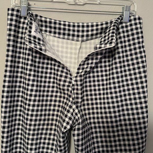 Princess Polly Women's Iggy Gingham Pants in White and Black Size 8 - Picture 11 of 16